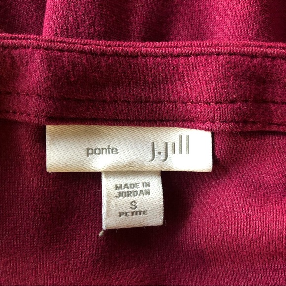 J Jill Ponte Knit Boat Ballet Neck Tunic PS Magenta Maroon Top Shift Laganlook - Picture 7 of 7